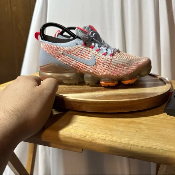 Nike Air Vapormax Flyknit 3 Hydrogen Blue Volt Women Size 7 AJ6910-401) - Picture 5 of 7